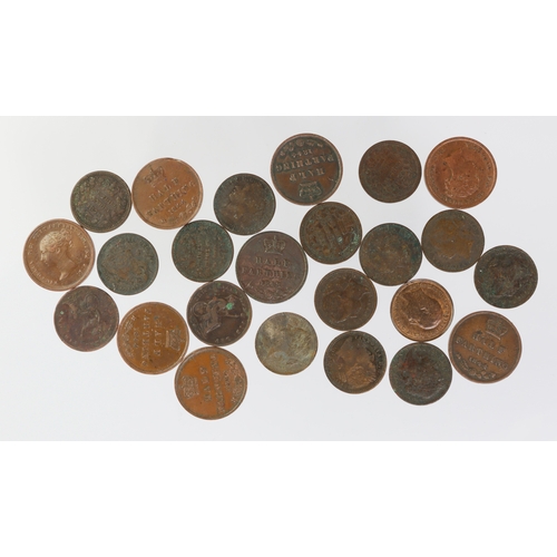 651 - GB Fractional Farthings (24): Third Farthings: 1827, 1844, 1866 x3, 1868, 1876 x4, 1878 x2, 1884 x2,... 