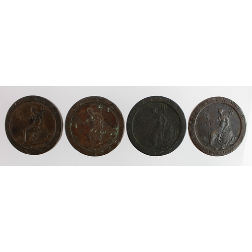 681 - GB Pennies (4) copper 