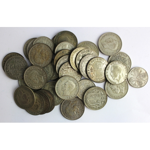 698 - GB pre-1947 silver, 510g, mainly Halfcrowns.