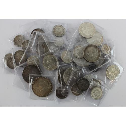 755 - GB Silver Coins (50) 19th-20thC, mixed grade including high grade.