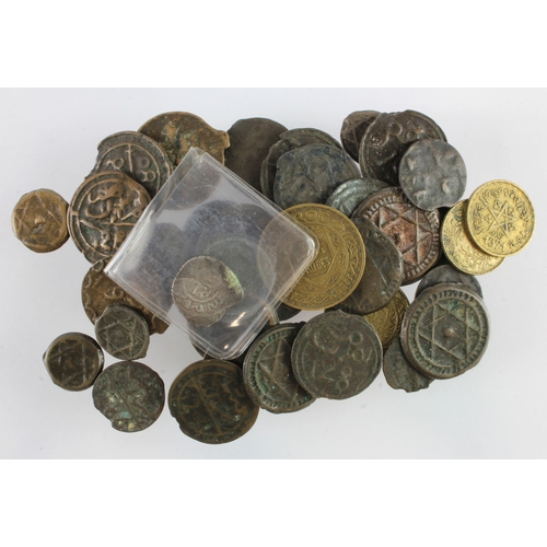 799 - Morocco (36) 19th-20thC assortment, mostly bronze, one silver (other Islamic?)