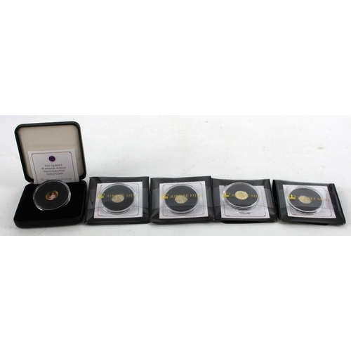 837 - World gold coins (5) all struck in 9ct and weighing 1g each. Proof/Prooflike with certificates by Ju... 