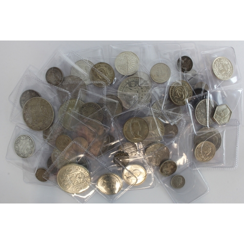 841 - World Silver Coins (54) 19th-20thC assortment, mixed grade including high grade.