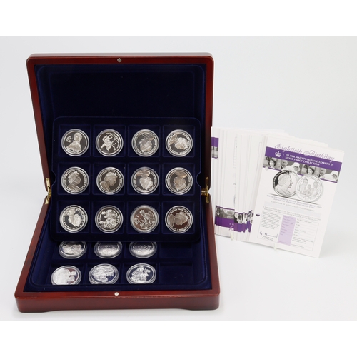 846 - World Silver Proof Crown-size issues (21) all from the 