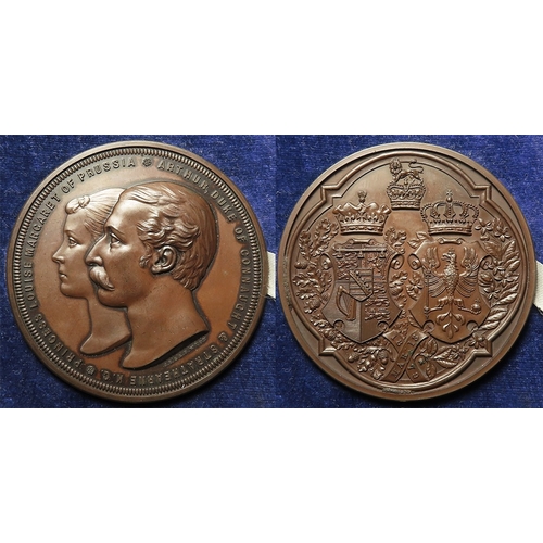 857 - British / German Commemorative Medal, bronze d.63mm: Marriage of the Duke of Connaught to Princess L... 