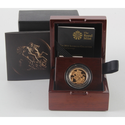 86 - Sovereign 2014 Proof, FDC cased with certs and box.