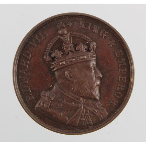 865 - British Commemorative / School Medal, bronze d.37mm: Edward VII Visit to Rugby 1909 (medal) EF