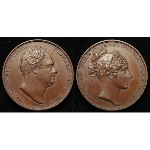 870 - British Commemorative Medal, bronze d.33mm: Coronation of William IV 1831, official issue by William... 