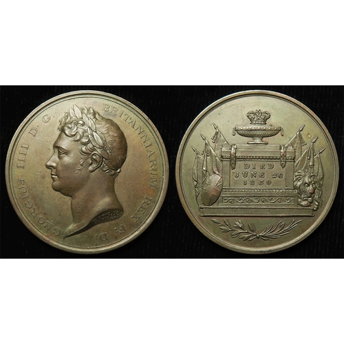 873 - British Commemorative Medal, bronze d.44.5mm: Death of George IV 1830 (medal) by Bain of Edinburgh. ... 