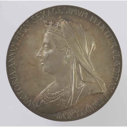 885 - British Commemorative Medal, silver d.55.5mm, 83.6g: Diamond Jubilee of Queen Victoria 1897 official... 