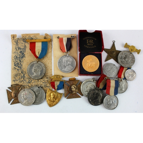 889 - British Commemorative Medals (16) mostly base metal (one silver) 19th-20thC assortment including civ... 