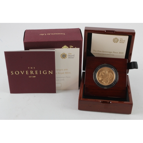 9 - Five-Sovereigns 2019 BU boxed as issued