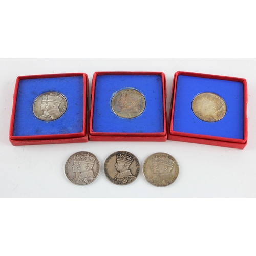 903 - British Commemorative Medals (6): 5x George V Jubilee 1935 official small silvers VF-UNC, three boxe... 