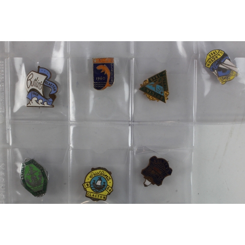 922 - Butlin's Holiday Camp vintage enamelled pin badges (7) Clacton: 1949, 1950, 1952, 1954, 1955, 1956, ... 