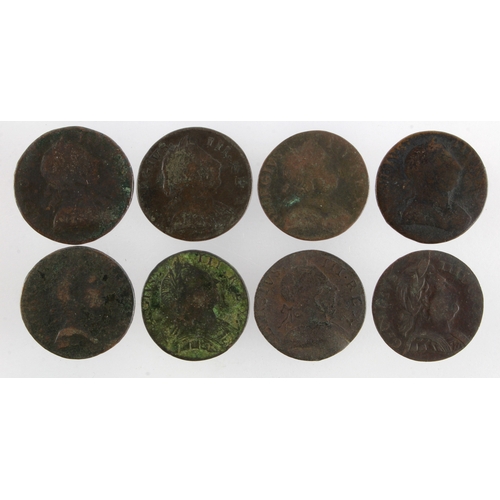 925 - Contemporary Forgery George III Halfpennies (8)