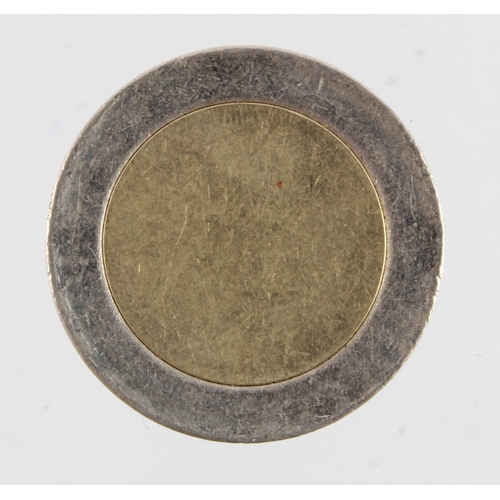 937 - Error Coin: A blank un-struck 2 Euro piece, with edge inscription.