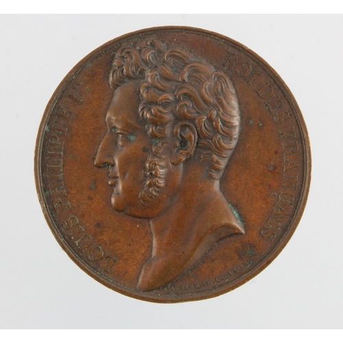 946 - French Commemorative Medal, bronze d.41mm: Accession Louis-Philippe and Constitutional Charter 1830 ... 