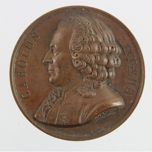 947 - French Commemorative Medal, bronze d.41mm: Charles Linnaeus 1707-1778 (medal) by Dubois / Durand, aE... 