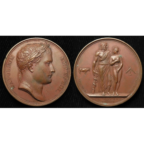 948 - French Commemorative Medal, bronze d.41mm: Napoleon, introduction of the smallpox vaccine 1804 (meda... 