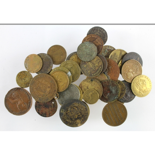 953 - GB & World tokens, medalets, jetons etc (42)