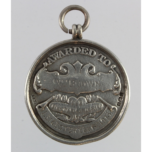 992 - Railway - Midland Railway Ambulance silver medal awarded to W.M. Brown for First Aid rendered at Lei... 