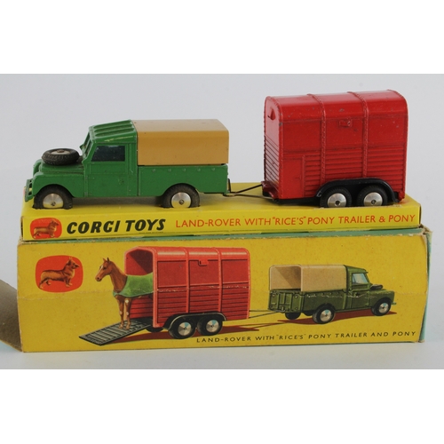 114 - Corgi Toys Gift Set no. 2 'Land Rover with Rices Pony Trailer and Pony, with insert, contained in or... 