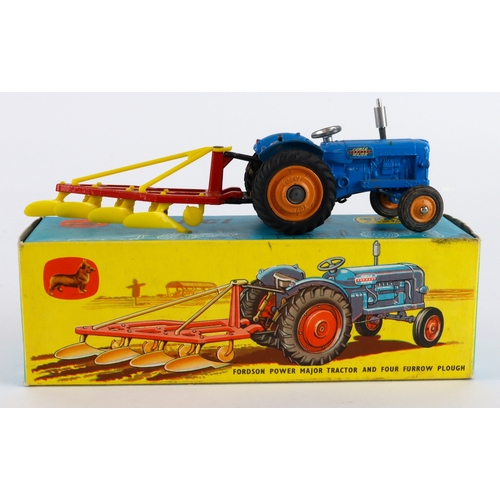 117 - Corgi Toys, Gift Set no. 18 'Fordson Power Major Tractor and Four Furrow Plough', insert present, co... 