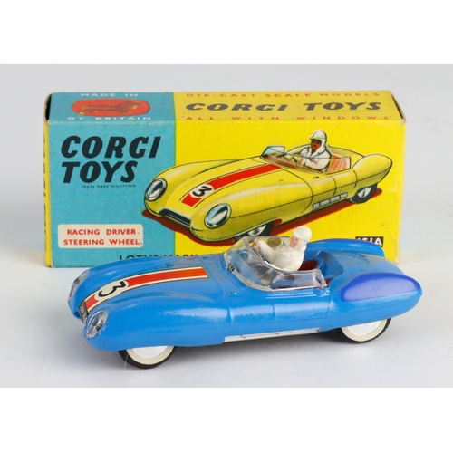 118 - Corgi Toys, no. 151A 'Lotus Mark Eleven Le Mans Racing Car' (blue), with model club slip, contained ... 