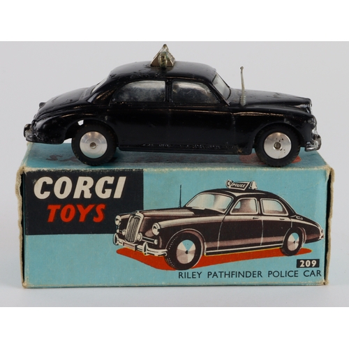 124 - Corgi Toys, no. 209 'Riley Pathfinder Police Car', paint touched up, contained in original box