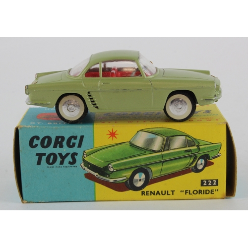 133 - Corgi Toys, no. 222 'Renault Floride' (green), contained in original box