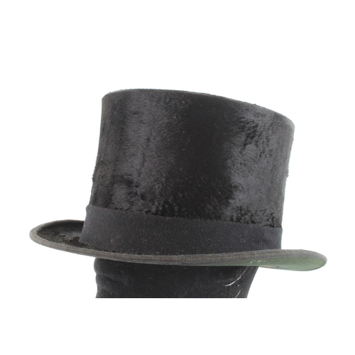 470 - Top Hat. An unusually large top hat 'Imperial, Christys London', owners name to inside 'G. F. Crickm... 