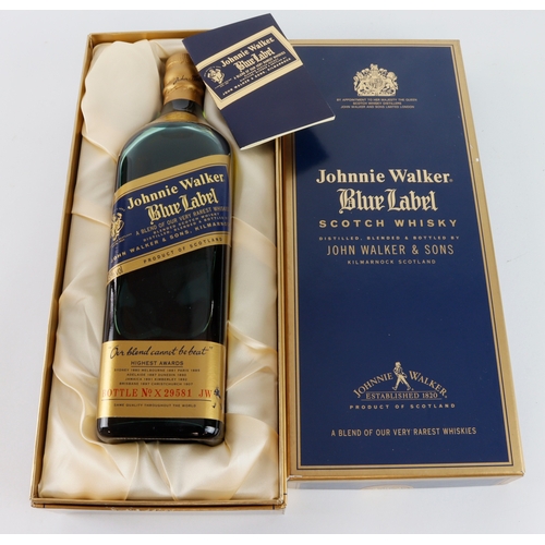 480 - Johnnie Walker Blue Label Scotch Whisky (no. X29581 JW), contained in original box (one bottle)