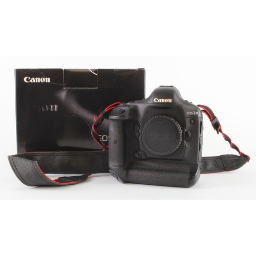 488 - Canon EOS 1DX camera body, with instruction manual, strap, wires, etc., contained in original box