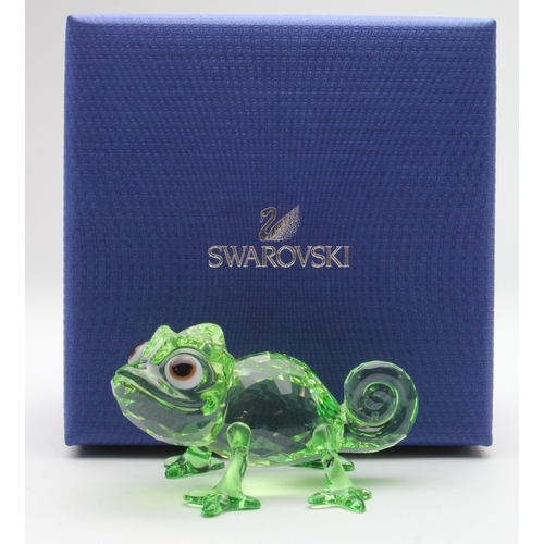 66 - Swarovski crystal Disney Pascal the Chameleon ornament (5301565), height 35mm, length 70mm approx., ... 