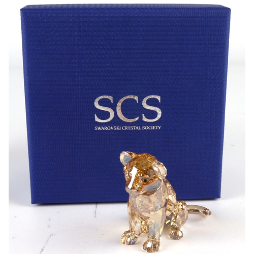 68 - Swarovski crystal Lion Cub ornament (5135896), height 55mm approx., contained in original box