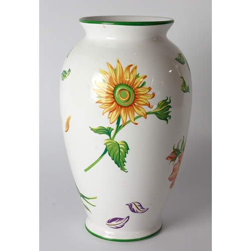 88 - Tiffany Petals vase, circa 1998, with floral decoration, makers marks to base, height 25cm approx.