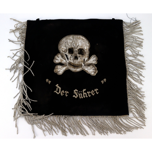 1025 - German SS Trumpet or wall banner, service wear.