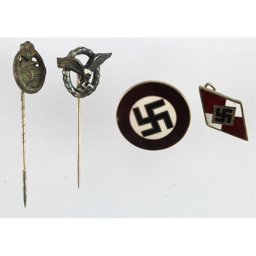 1080 - German WW2 party badges lapel badges etc.