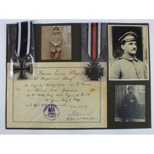 1090 - Imperial German Iron Cross 2nd class with issue certificate etc.