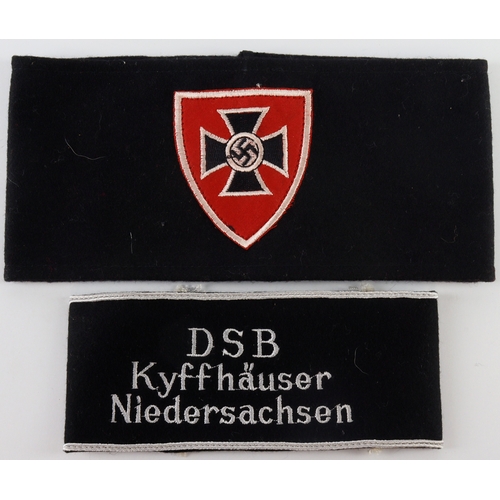 1105 - WW2 German kyffhauser  veterans arm bands.