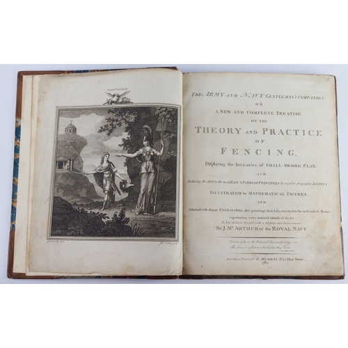 245 - Book very scarce printed in 1784 the army and navy gentleman’s companion the theory and practice of ... 