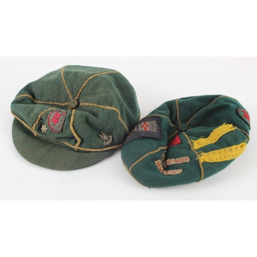 260 - Boy Scouts interest a CC41 Wartime economy scarce Scouts cap and another, probably missing peak?