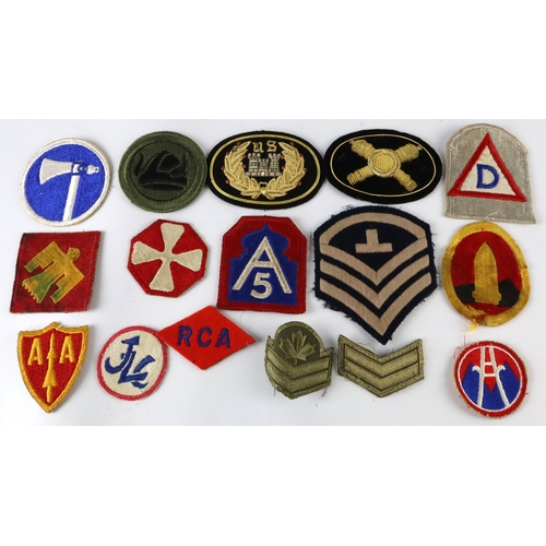 285 - Canadian / US military cloth badges  (qty)