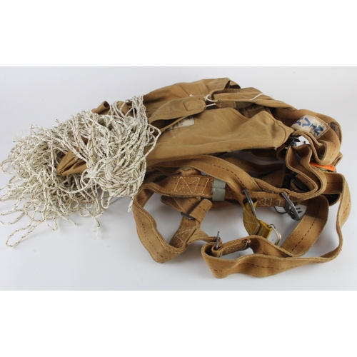 383 - Parachute harness post WW2 military all complete apart from parachute canopy.