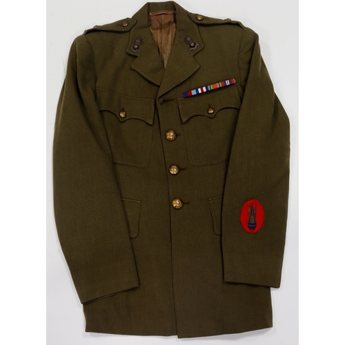 421 - Royal Engineers Lieutenant’s Tunic, mid-20th Century, complete with all buttons (one button detached... 