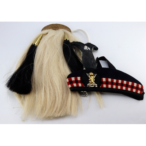 430 - Royal Regiment of Scotland officers Glengarry with horse hair Sporran