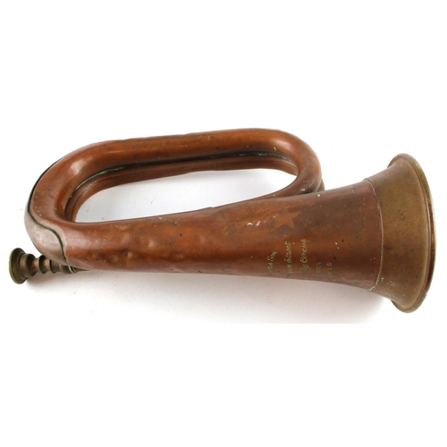 475 - WW1 1915 dated bugle made by Hawkes & Son London.