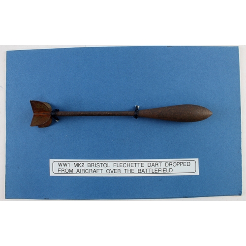 481 - WW1 Bristol MK 1 flechette dart as dropped from aircraft over the battlefield.