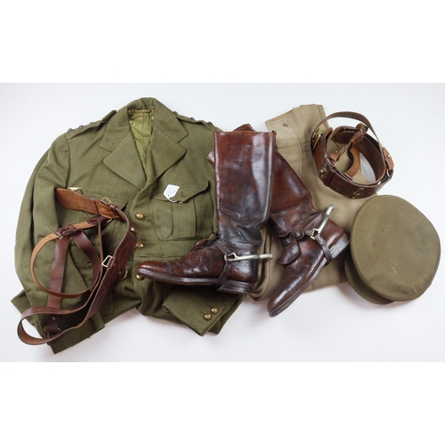 500 - WW1 officers uniform to a captain in the Duke of Lancasters Own named to J Parker comes with jacket,... 