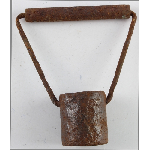 512 - WW1 very rare handle for lifting Livens projectiles into their tubes in semi relic condition found o... 